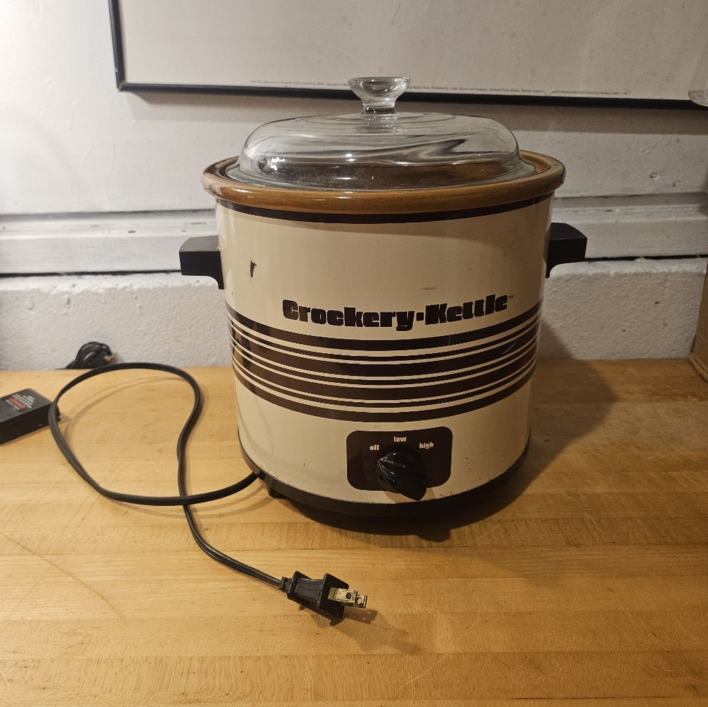 Crockery-Kettle Slow Cooker Tested&Works Made In USA Vintage